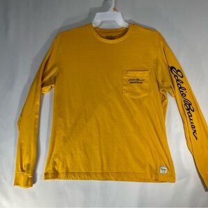Eddie Bauer Men's Yellow Long Sleeve Shirt